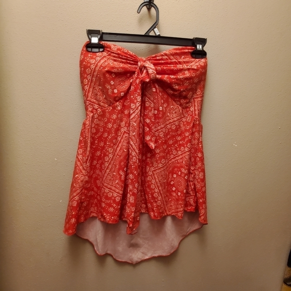 🍉 junior's strapless Top size large no Boundaries brand, country style western - Picture 5 of 9